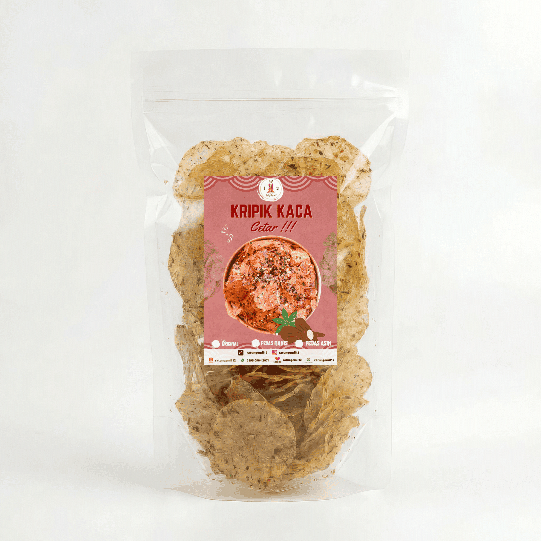 Kripik Kaca Cetar Daun Jeruk - Pedas Asin