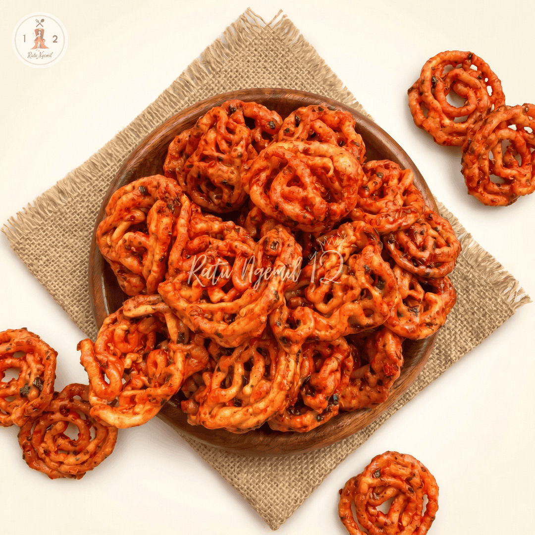 Krupuk Mie Kuning Bantat Daun Jeruk - Pedas Manis