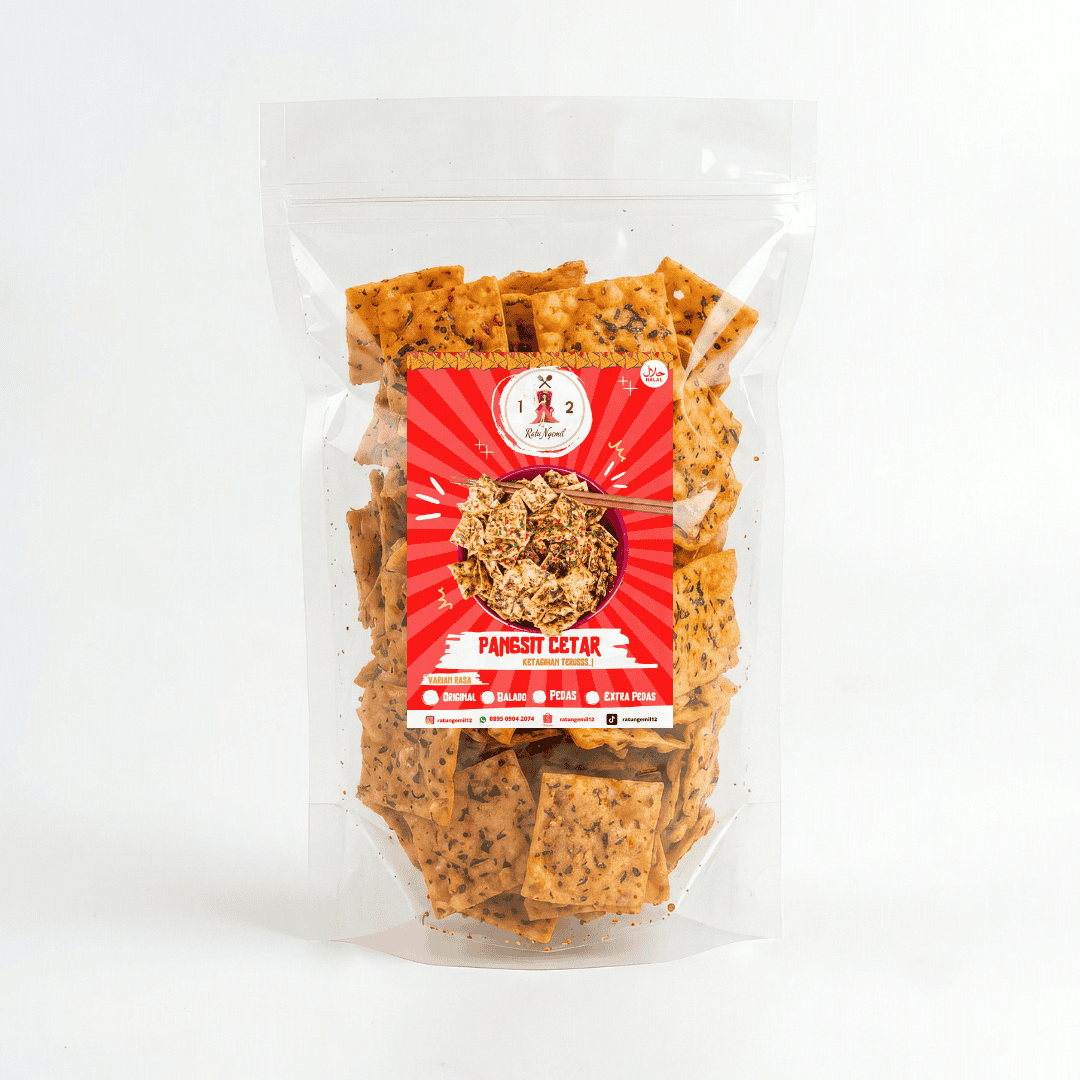 Kripik Pangsit Cetar Daun Jeruk - Balado