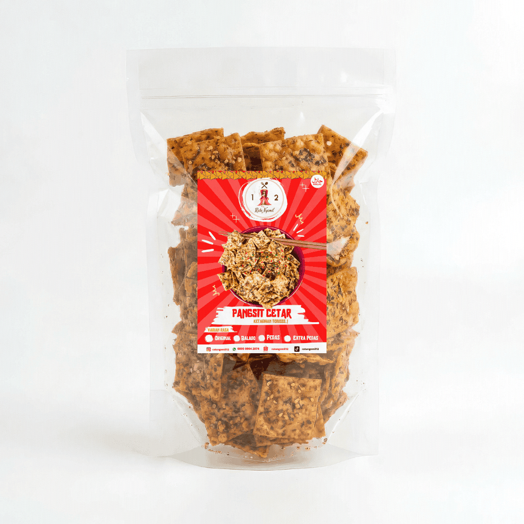 Kripik Pangsit Cetar Daun Jeruk - Pedas