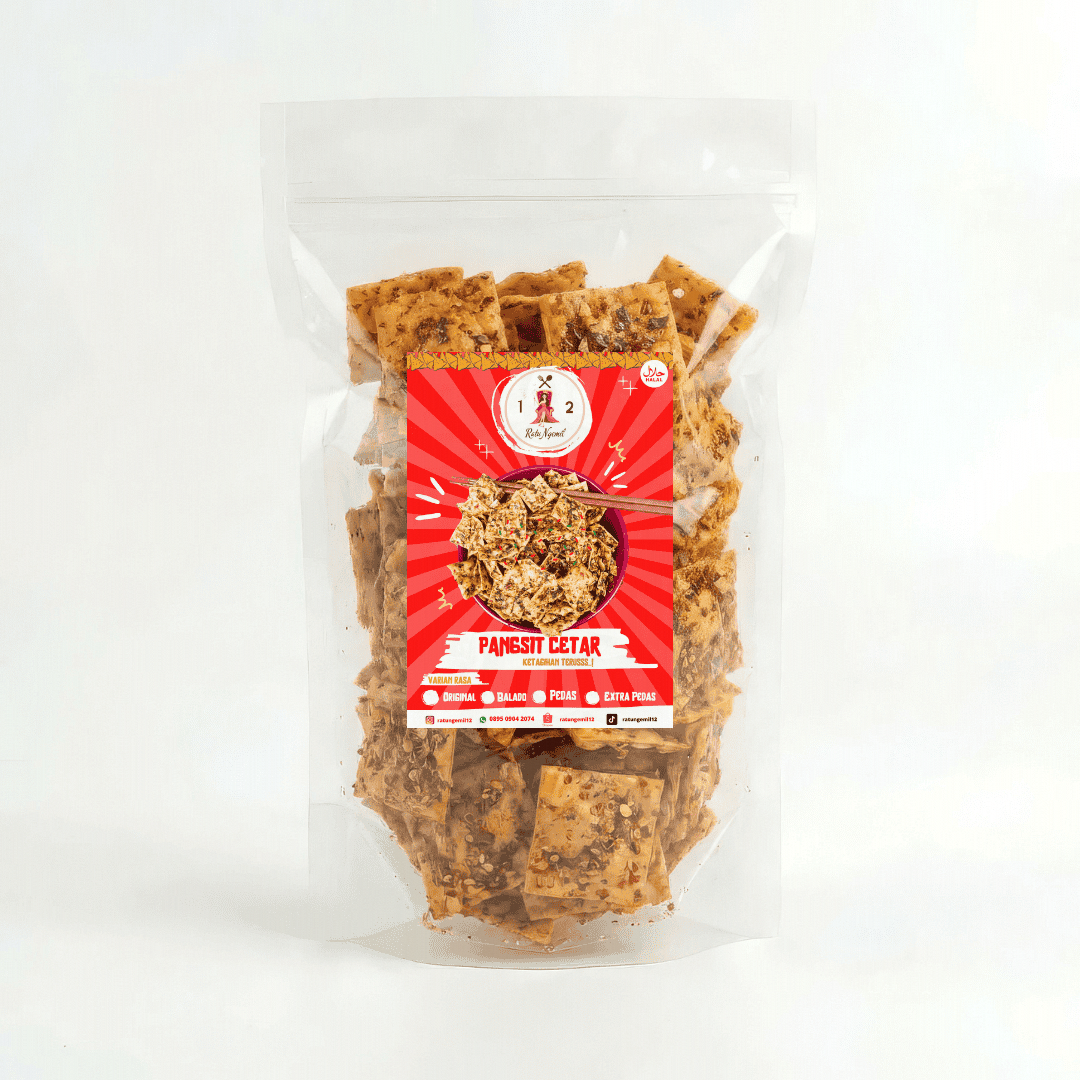 Kripik Pangsit Cetar Daun Jeruk - Extra Pedas