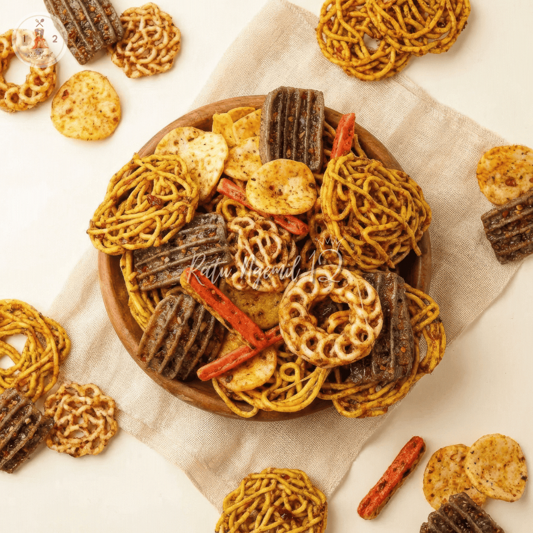 Krupuk Seblak Mix Kering Daun Jeruk - Pedas Asin