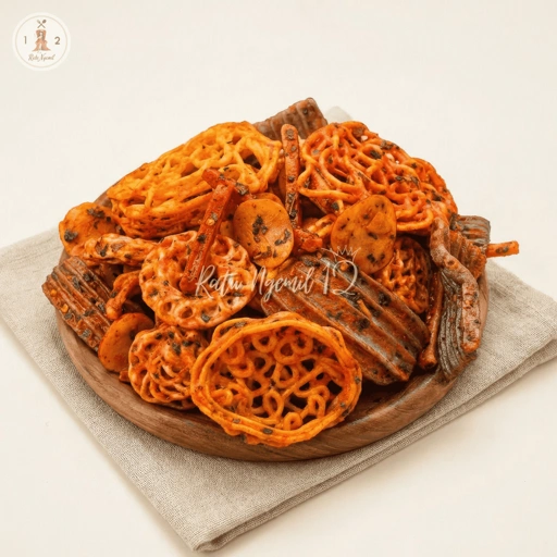 Image of Krupuk Seblak Mix Kering Daun Jeruk - Pedas Manis