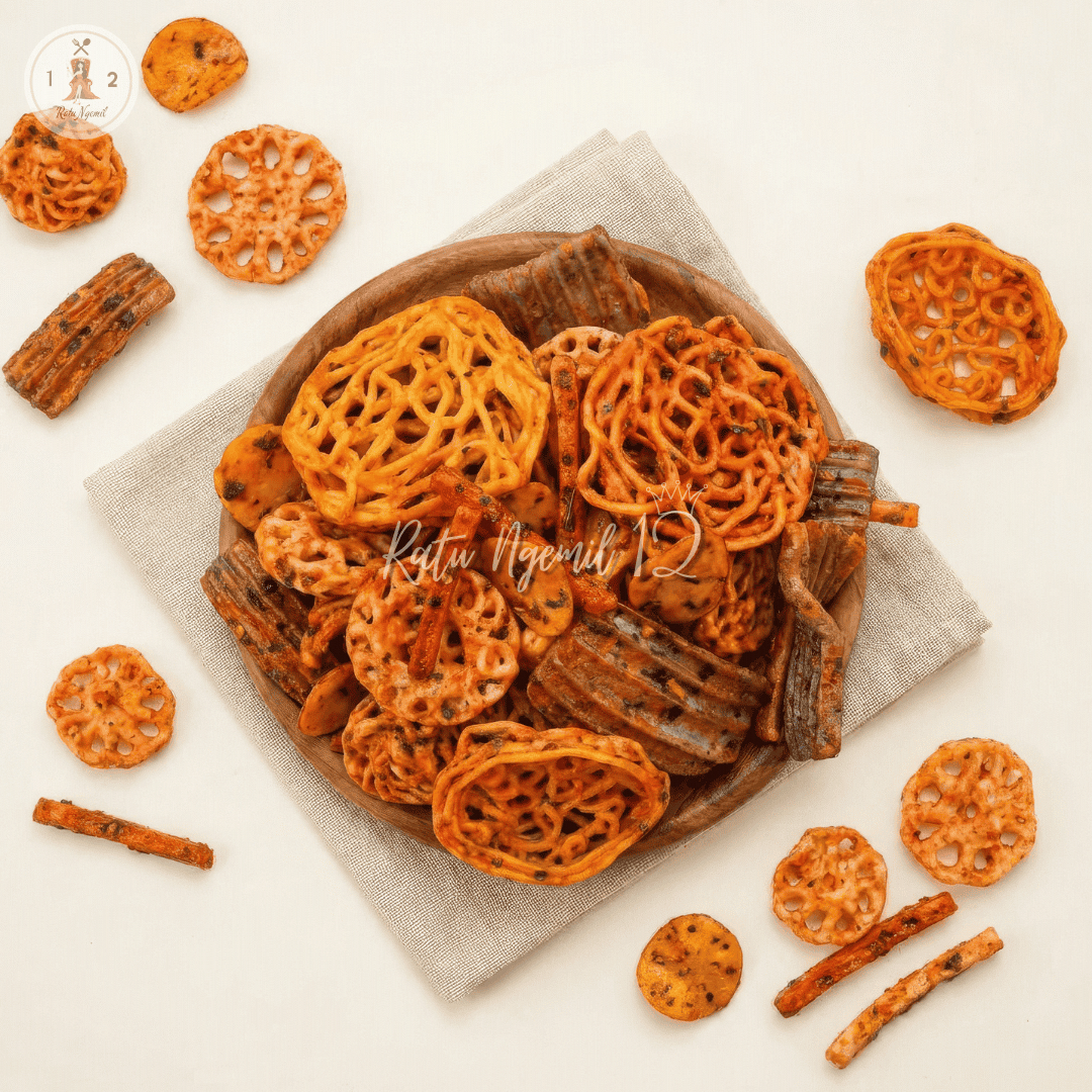 Krupuk Seblak Mix Kering Daun Jeruk - Pedas Manis