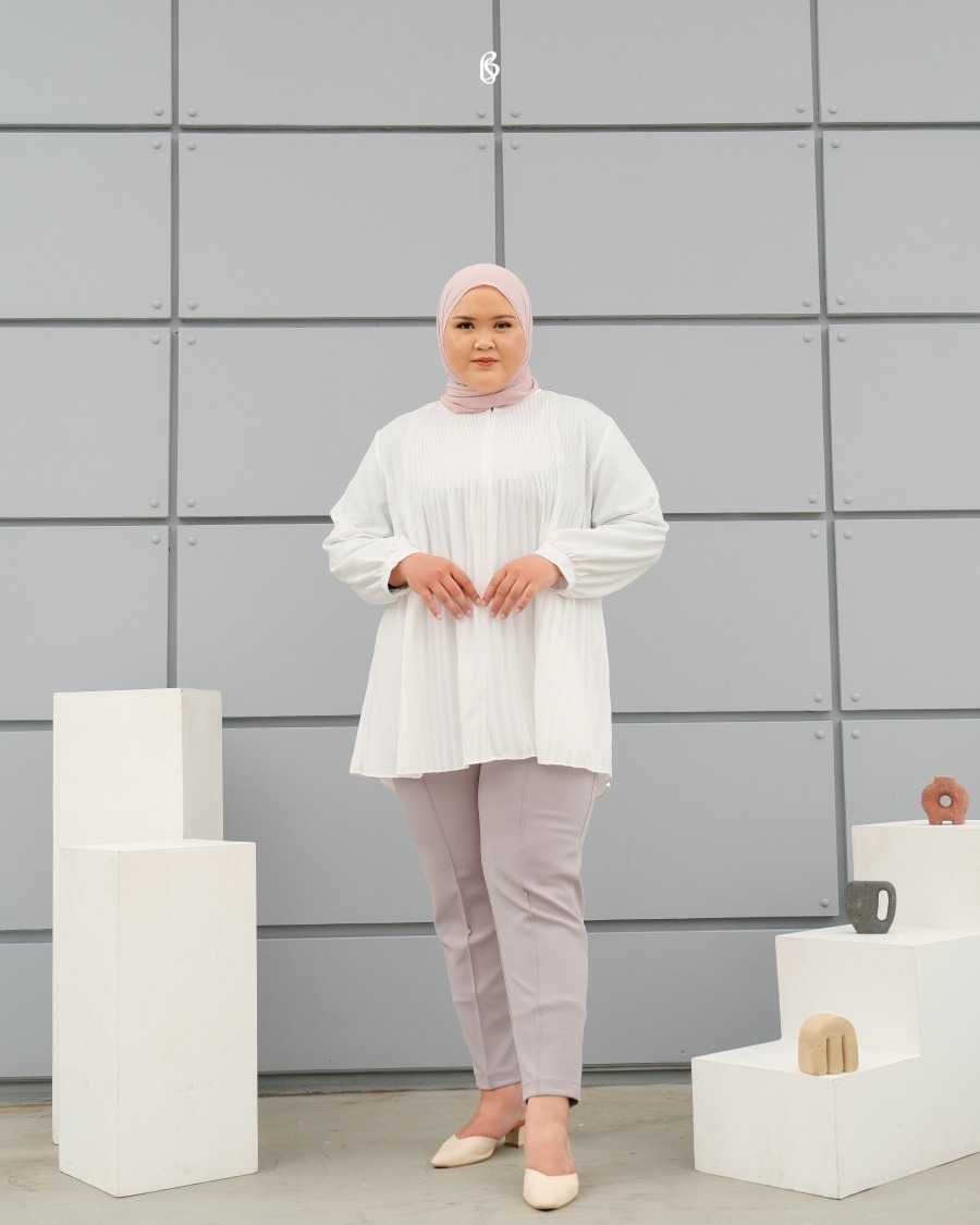 Jade Pants - Warm Grey | Celana Pencil Slimfit Pants Bigsize Jumbo