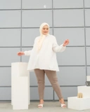 Jade Pants - Taupe | Celana Pencil Slimfit Pants Bigsize Jumbo
