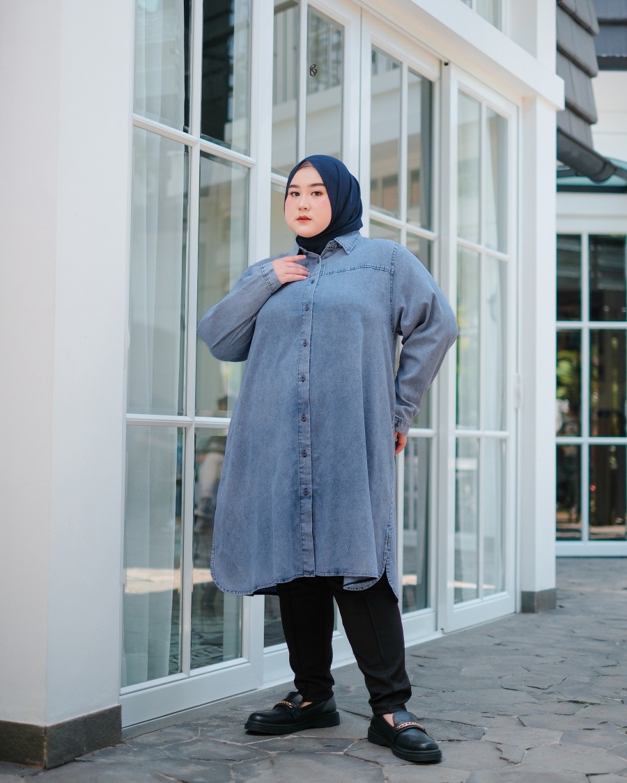 Briel Tunik - Snow | Atasan Tunik Bigsize Jumbo