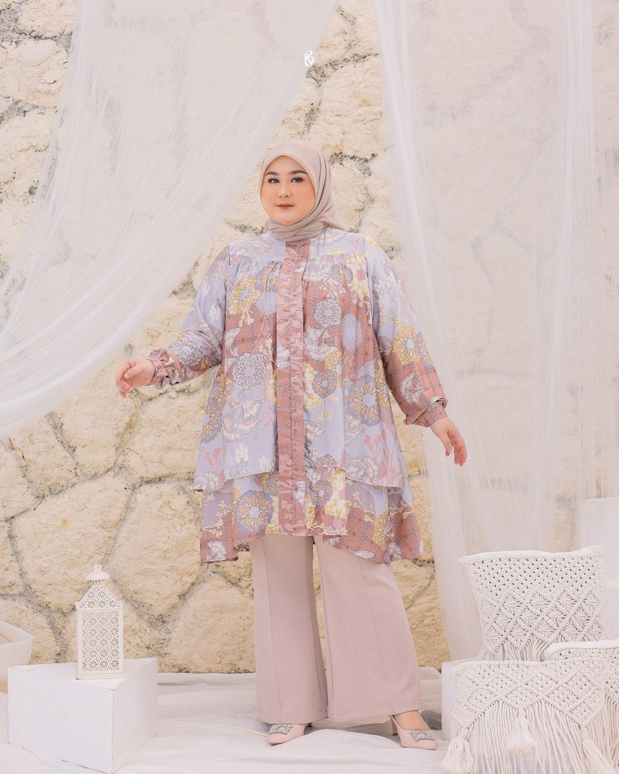 Zetta Tunik - Raspberry | Atasan Tunik Bigsize Jumbo