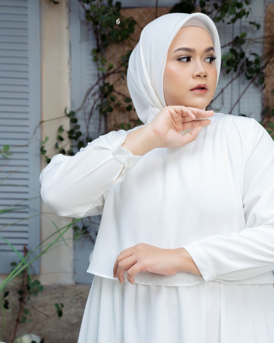 Marwa Dress - Broken White | Dress Jumbo Big Size