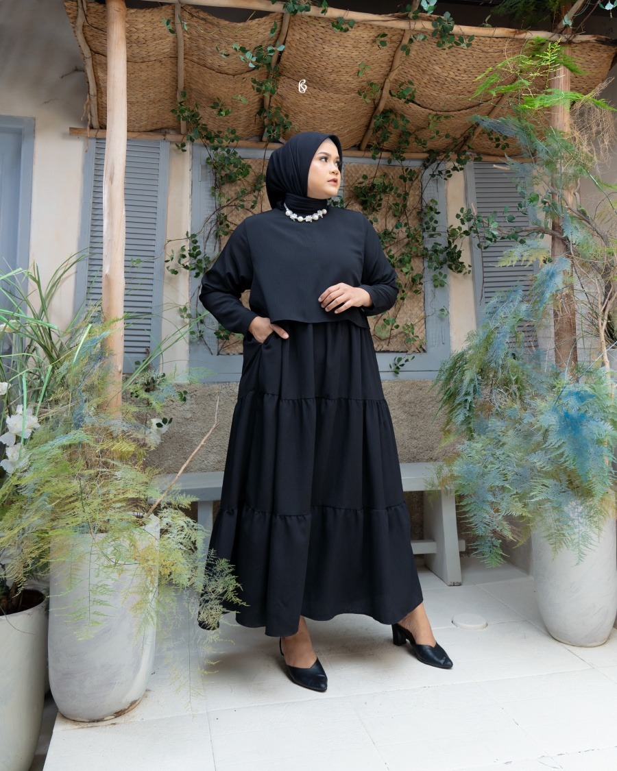 Marwa Dress - Black | Dress Jumbo Big Size
