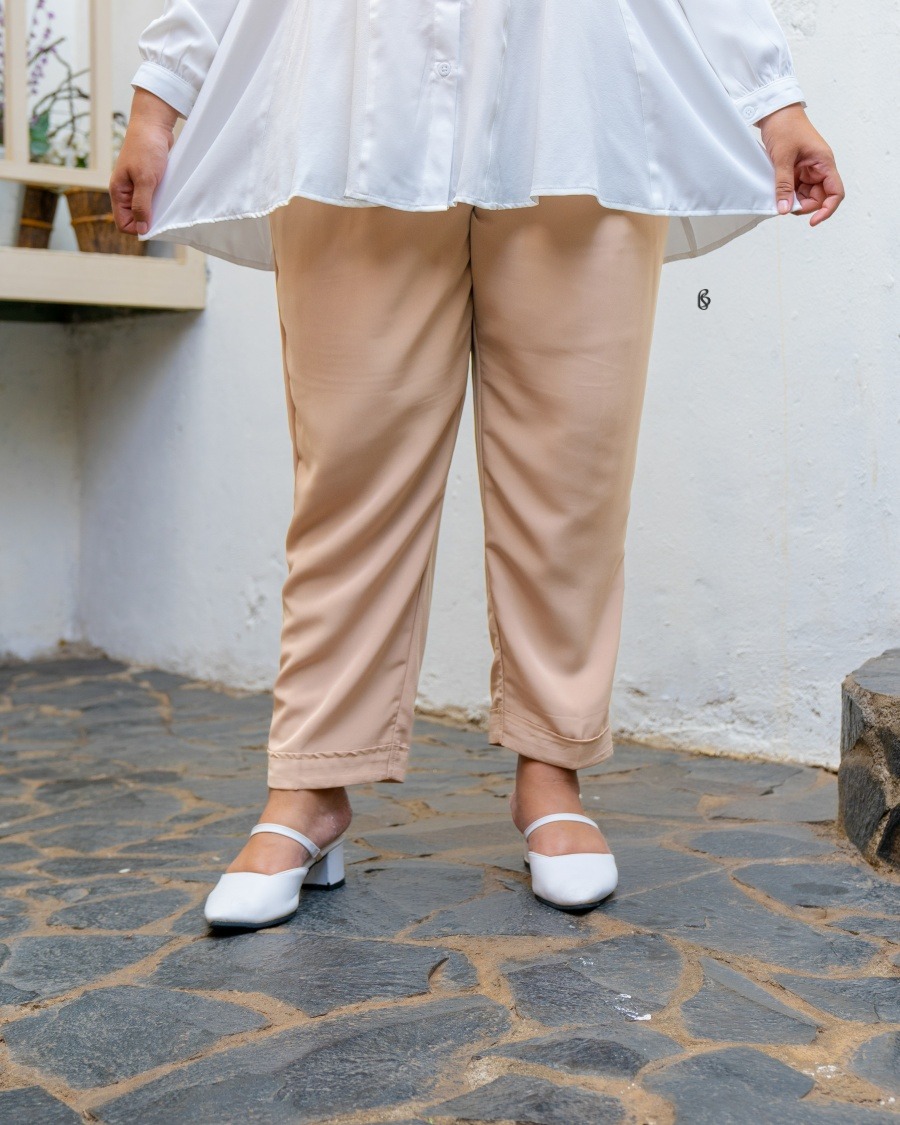Eve Pants - Latte | Bawahan Celana Ankle Bigsize Jumbo