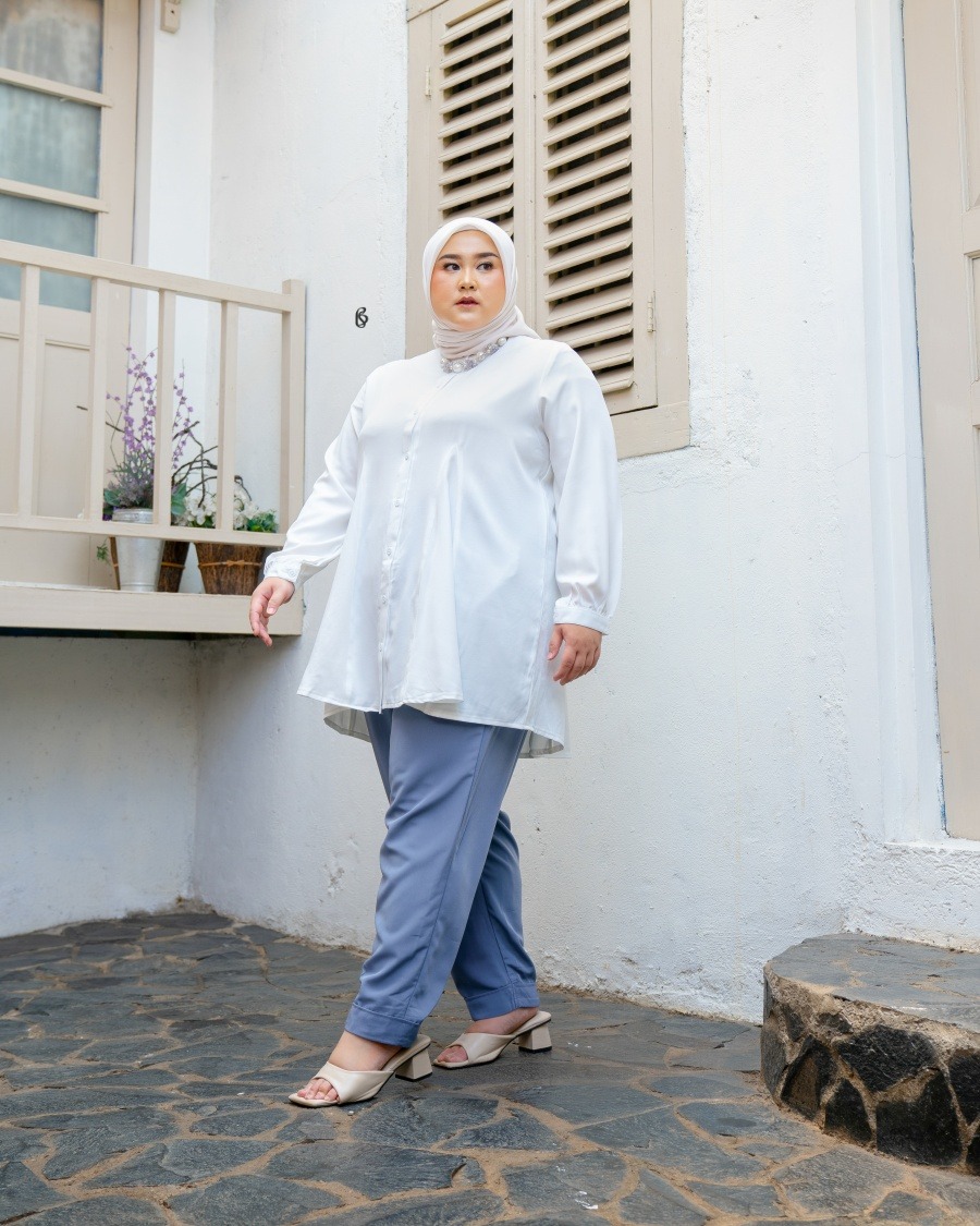 Eve Pants - Pigeon | Bawahan Celana Ankle Bigsize Jumbo