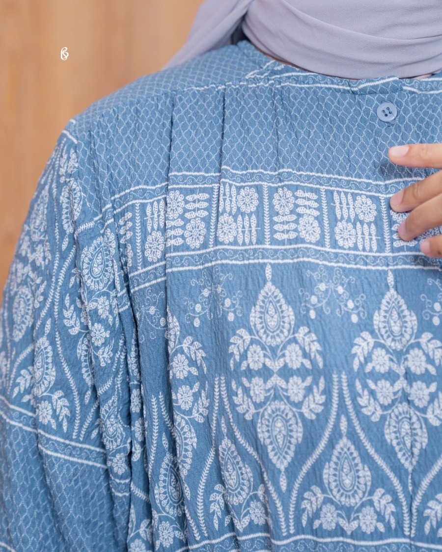 Aghnia Tunik - Powder Blue | Atasan Tunik Bibigsize Jumbo