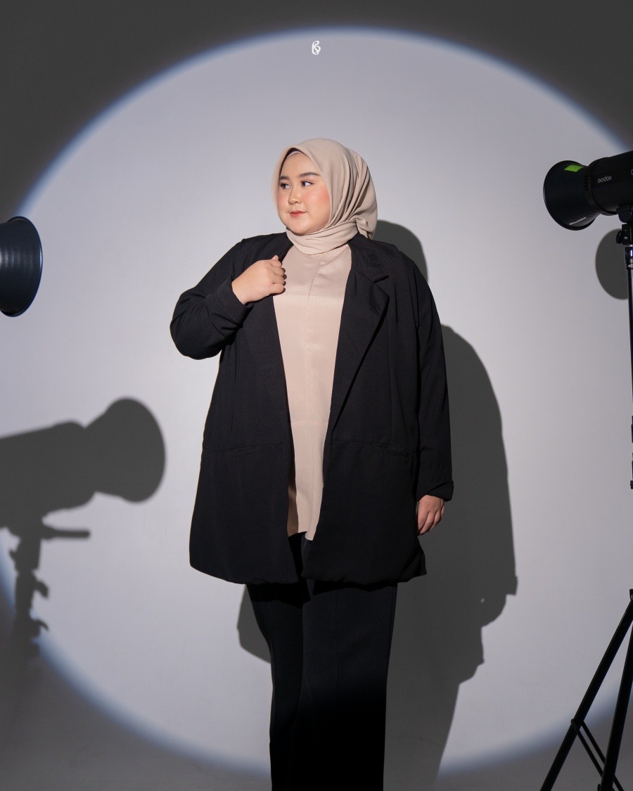 Odelia Blazer -  Black | Blazer Bigsize Jumbo
