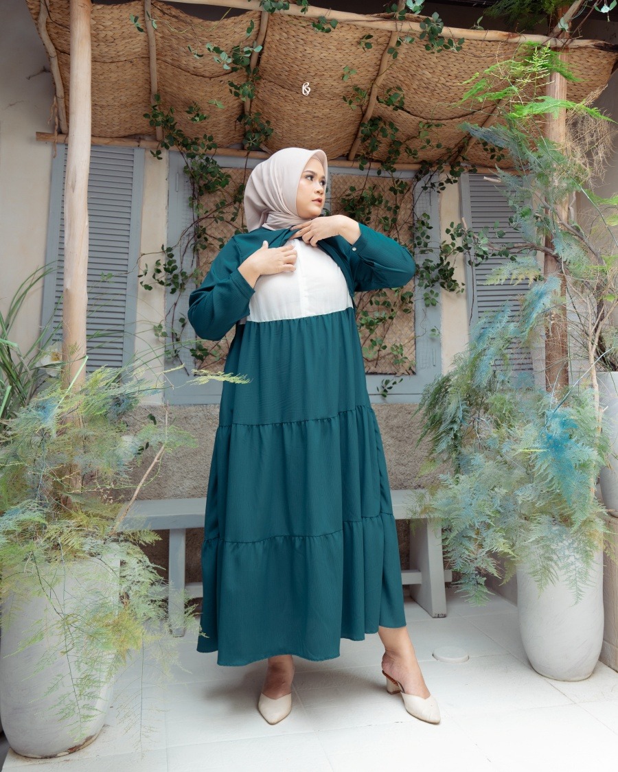 Marwa Dress - Emerald | Dress Jumbo Big Size
