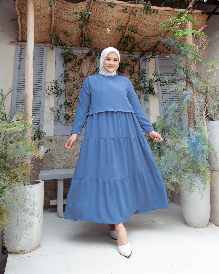 Marwa Dress - Denim | Dress Jumbo Big Size