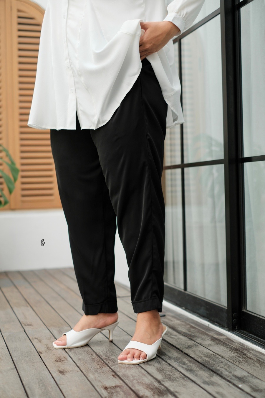 Eve Pants - Black | Bawahan Celana Ankle Bigsize Jumbo