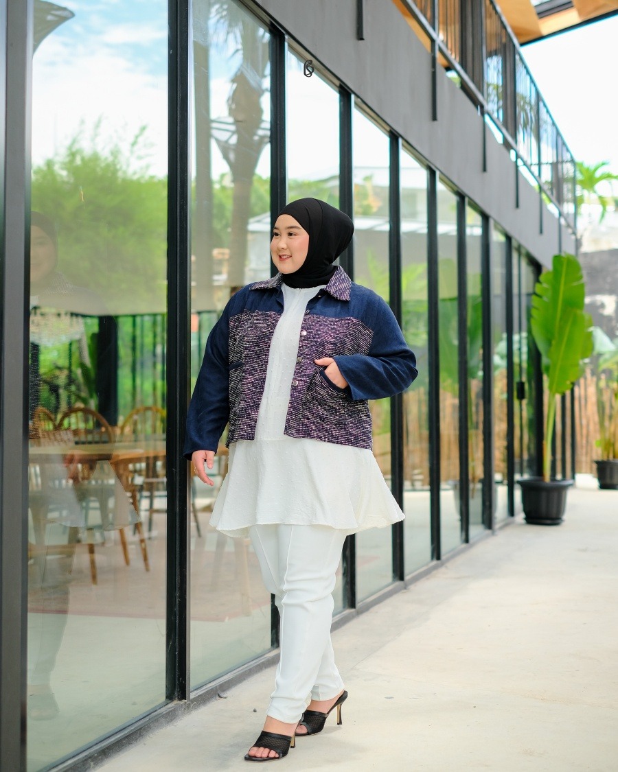  Cassie Blazer - Navy | Blazer Bigsize Jumbo