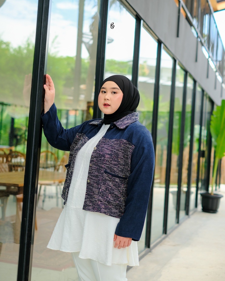  Cassie Blazer - Navy | Blazer Bigsize Jumbo