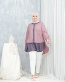 Yuka Blouse - Dusty Pink | Atasan Blouse Bigsize Jumbo