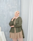 Yuka Blouse - Forest | Atasan Blouse Bigsize Jumbo