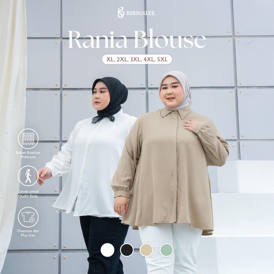 Bibigsize - Rania Blouse | Atasan Blouse Bigsize Jumbo