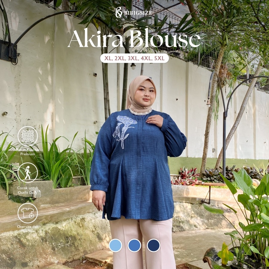 Bibigsize - Akira Blouse | Atasan Blouse Bigsize Jumbo