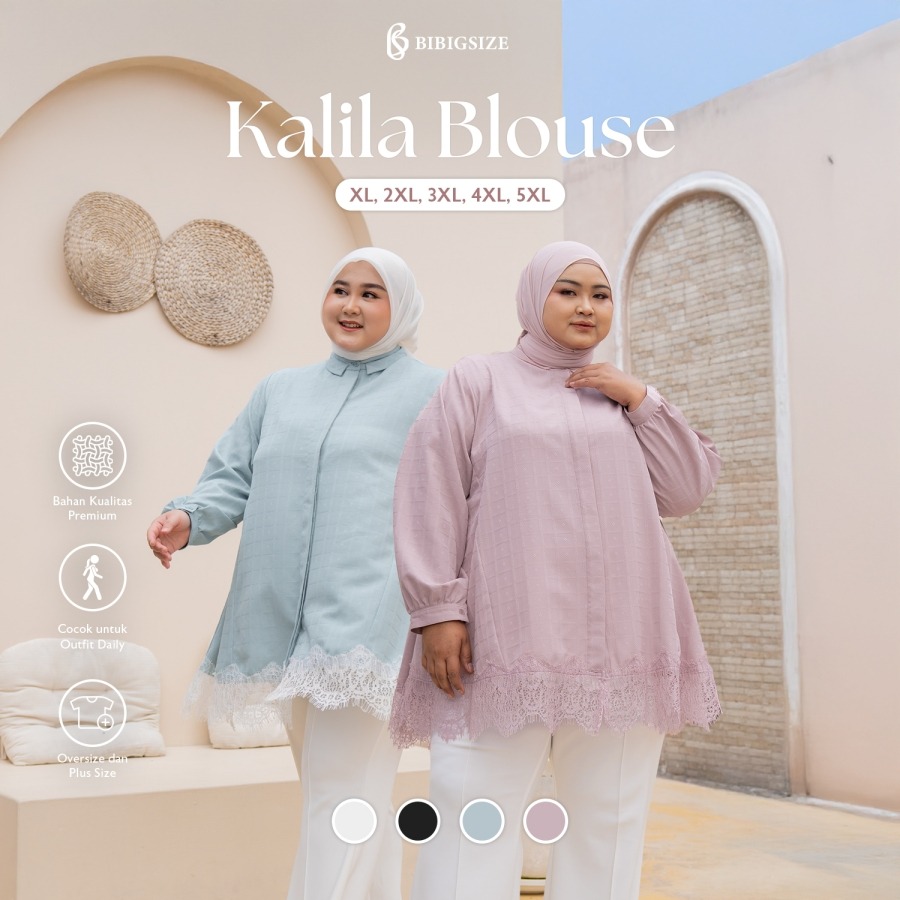Bibigsize - kalila Blouse | Atasan Blouse Bigsize Jumbo