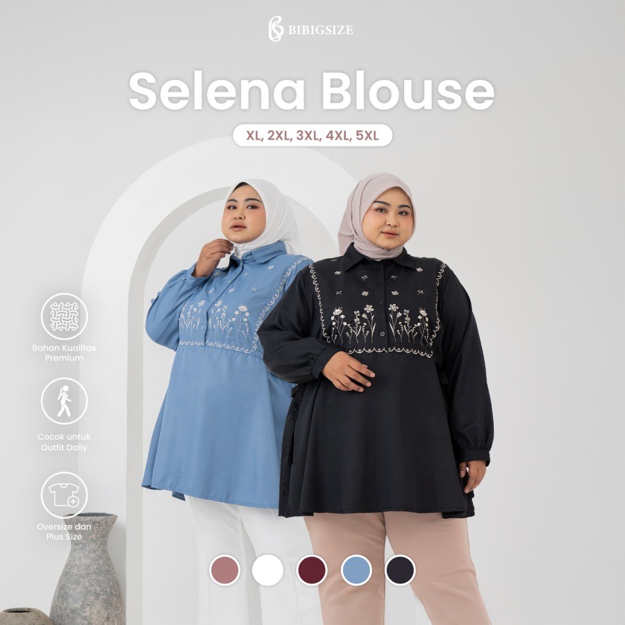 Bibigsize - Selena Blouse | Atasan Blouse Bigsize Jumbo