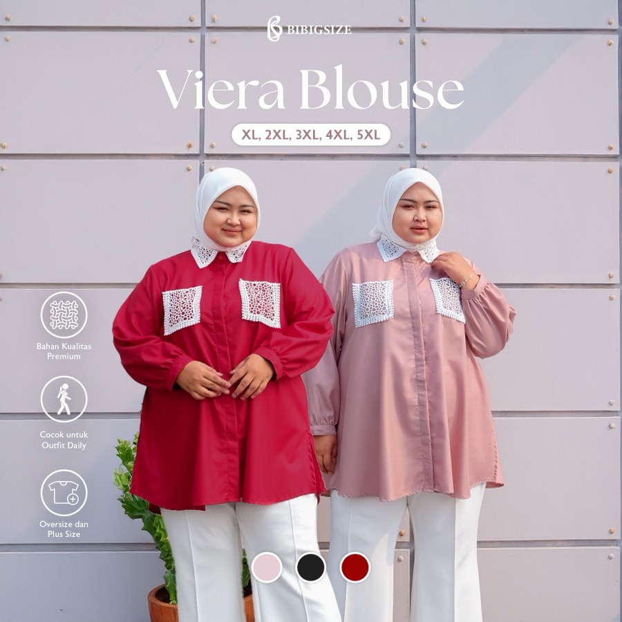 Bibigsize - Viera Blouse | Atasan Blouse Bigsize Jumbo