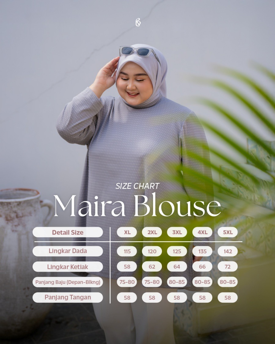 Bibigsize - Maira Blouse | Atasan Blouse Bigsize Jumbo