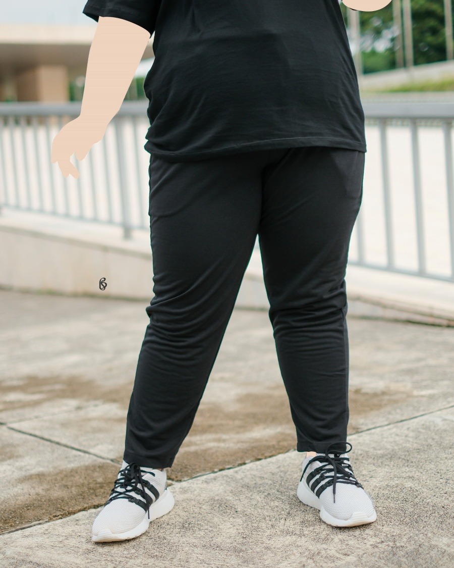 Lexa Pants - Black | Celana Olahraga Bigsize Jumbo