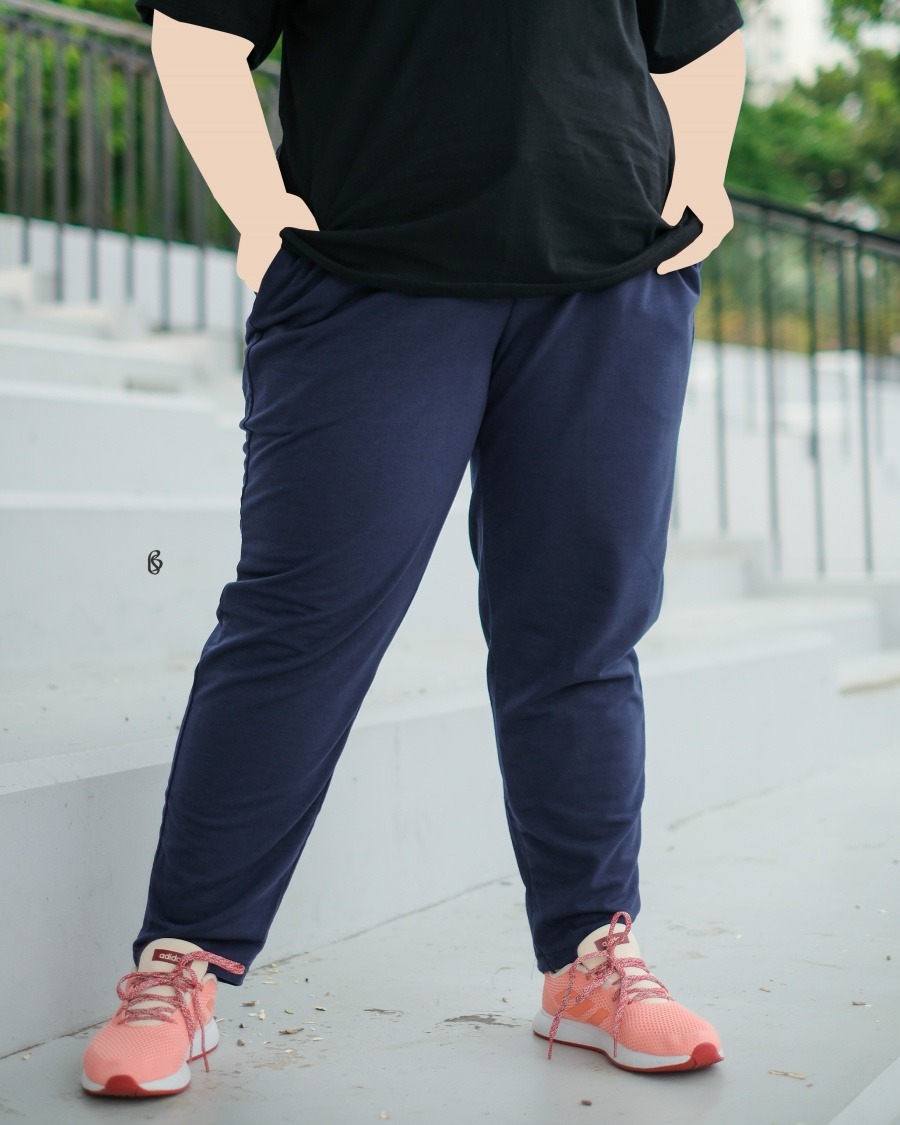 Lexa Pants - Navy | Celana Olahraga Bigsize Jumbo