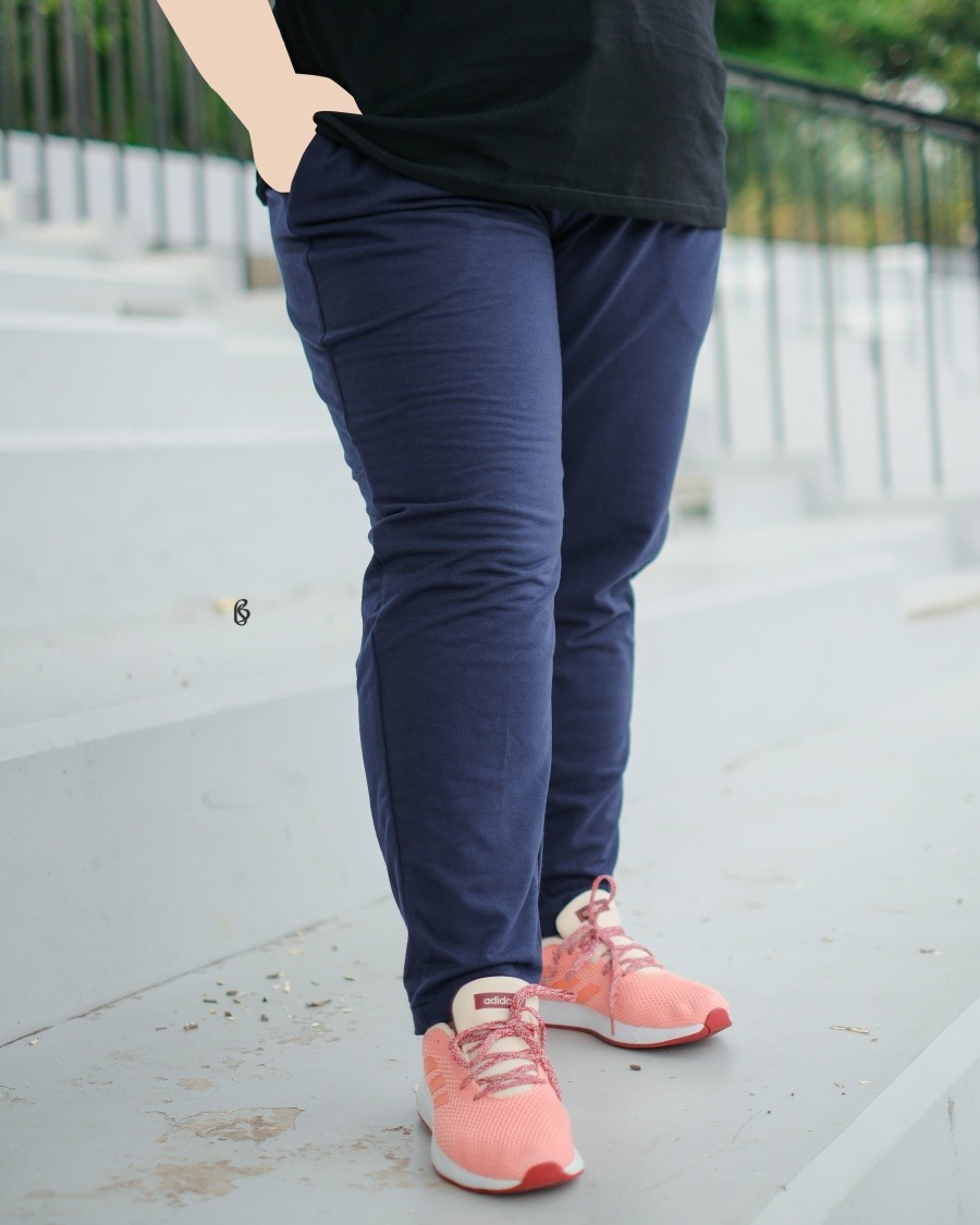 Lexa Pants - Navy | Celana Olahraga Bigsize Jumbo