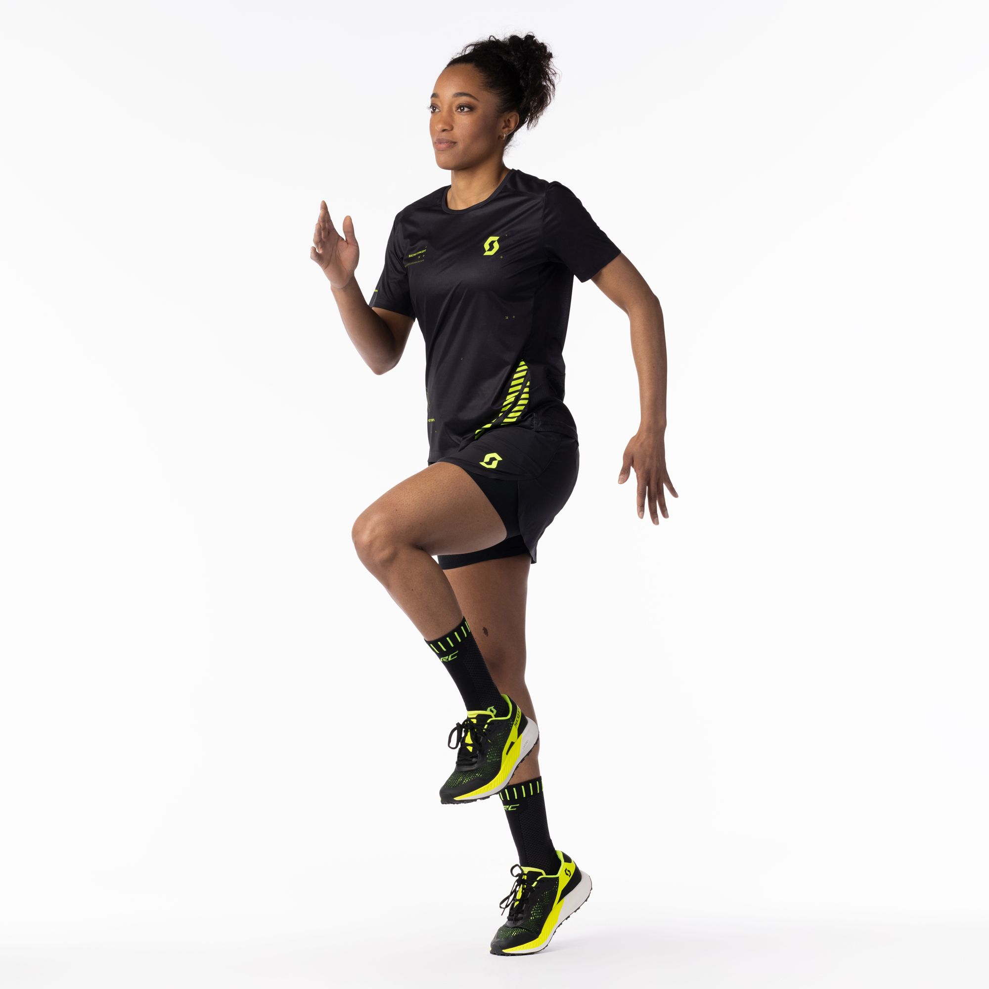 SCOTT - Shirt Women's RC Run Short Sleeves - Black/Yellow