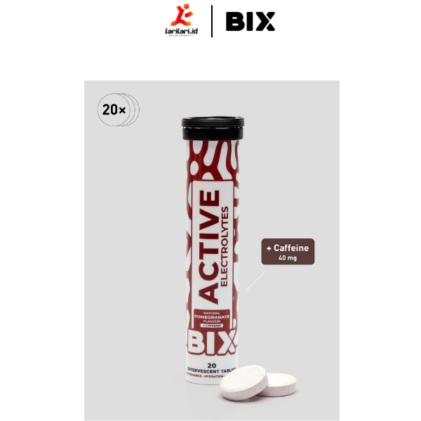 BIX - Active Electrolytes - Pomegranate Caffeine - Single Tube (20 Tablets)