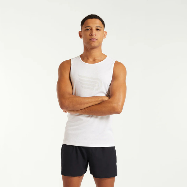PRESSIO - Men - Perform Singlet - White/Matte