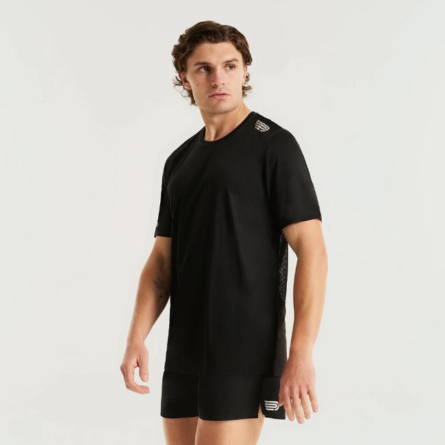 PRESSIO - Men - Elite SS Top - Black/Silver