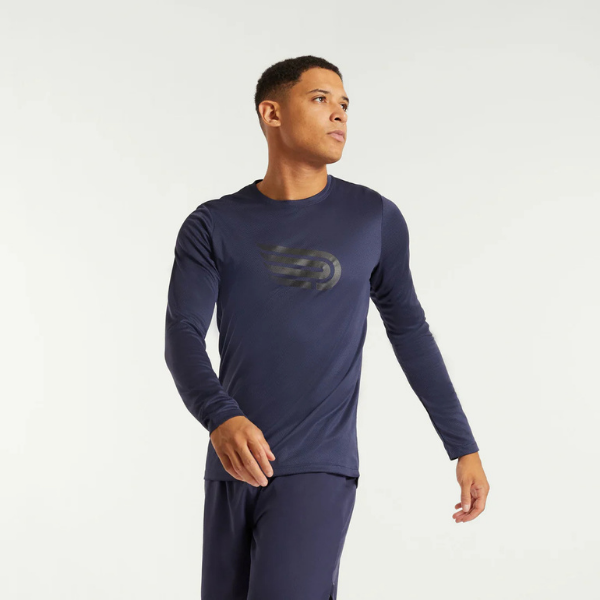 PRESSIO - Men - Perform LS Top - Navy/Matte