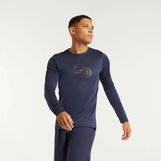 PRESSIO - Men - Perform LS Top - Navy/Matte