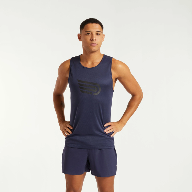 PRESSIO - Men - Perform Singlet - Navy/Matte