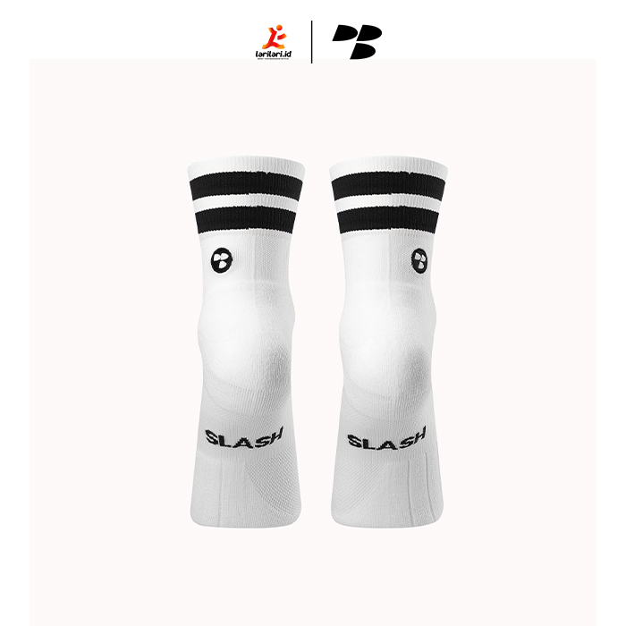 Personal Best Run - Performance Sock - Low Double Slash - White