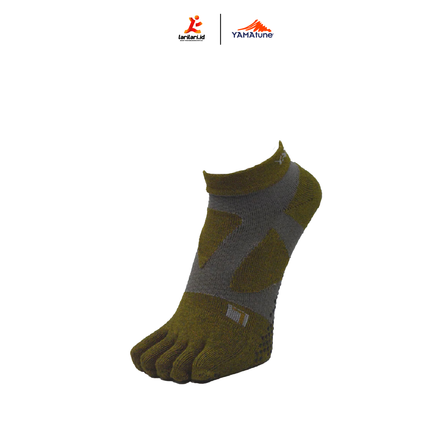 YAMAtune - Spider Arch Short - 5 Toe - Anti-Slip Dots - Heather Khaki