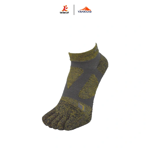 YAMAtune - Spider Arch Short - 5 Toe - Anti-Slip Dots - Heather Gold