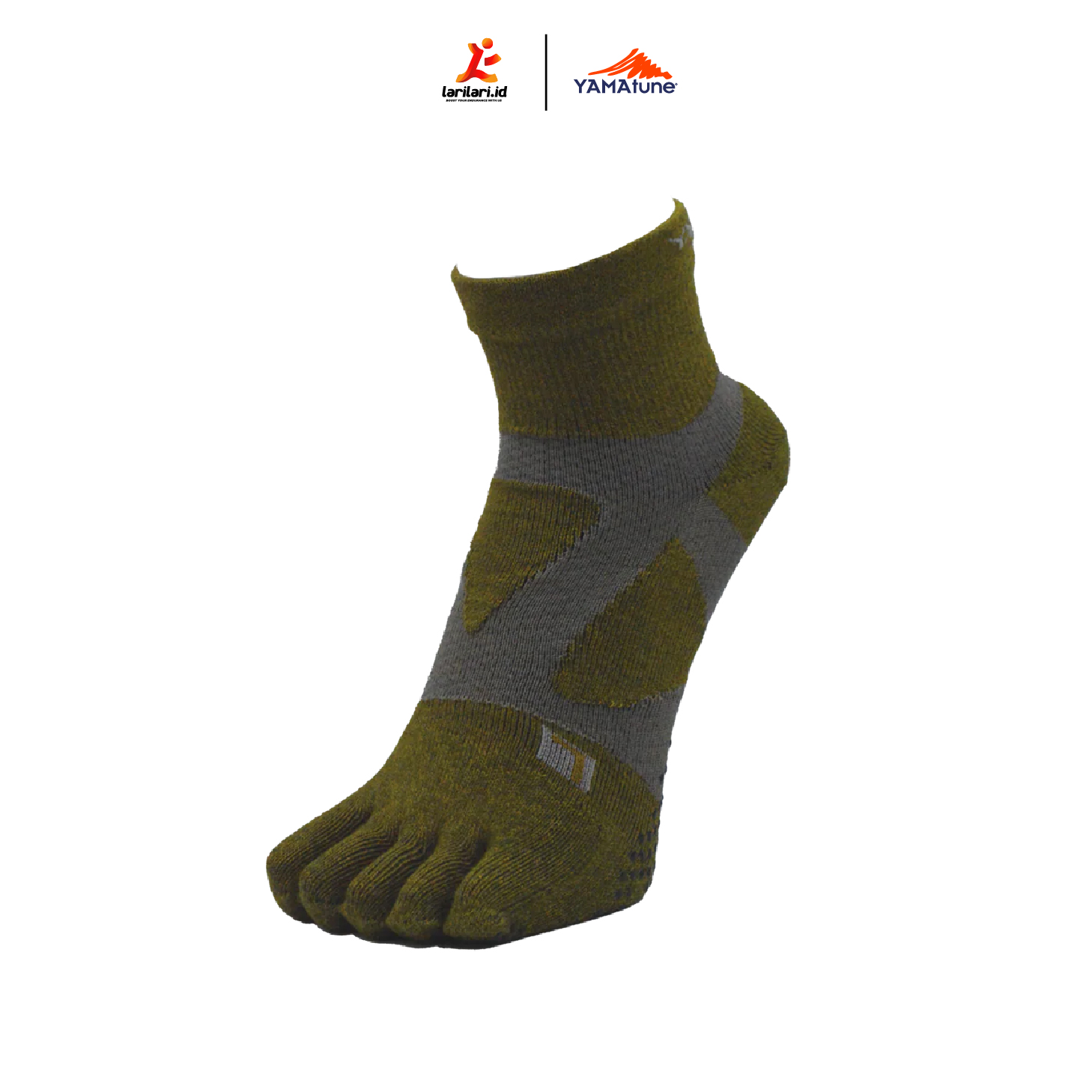 YAMAtune - Spider Arch Middle - 5 Toe - Anti-Slip Dots - Heather Khaki