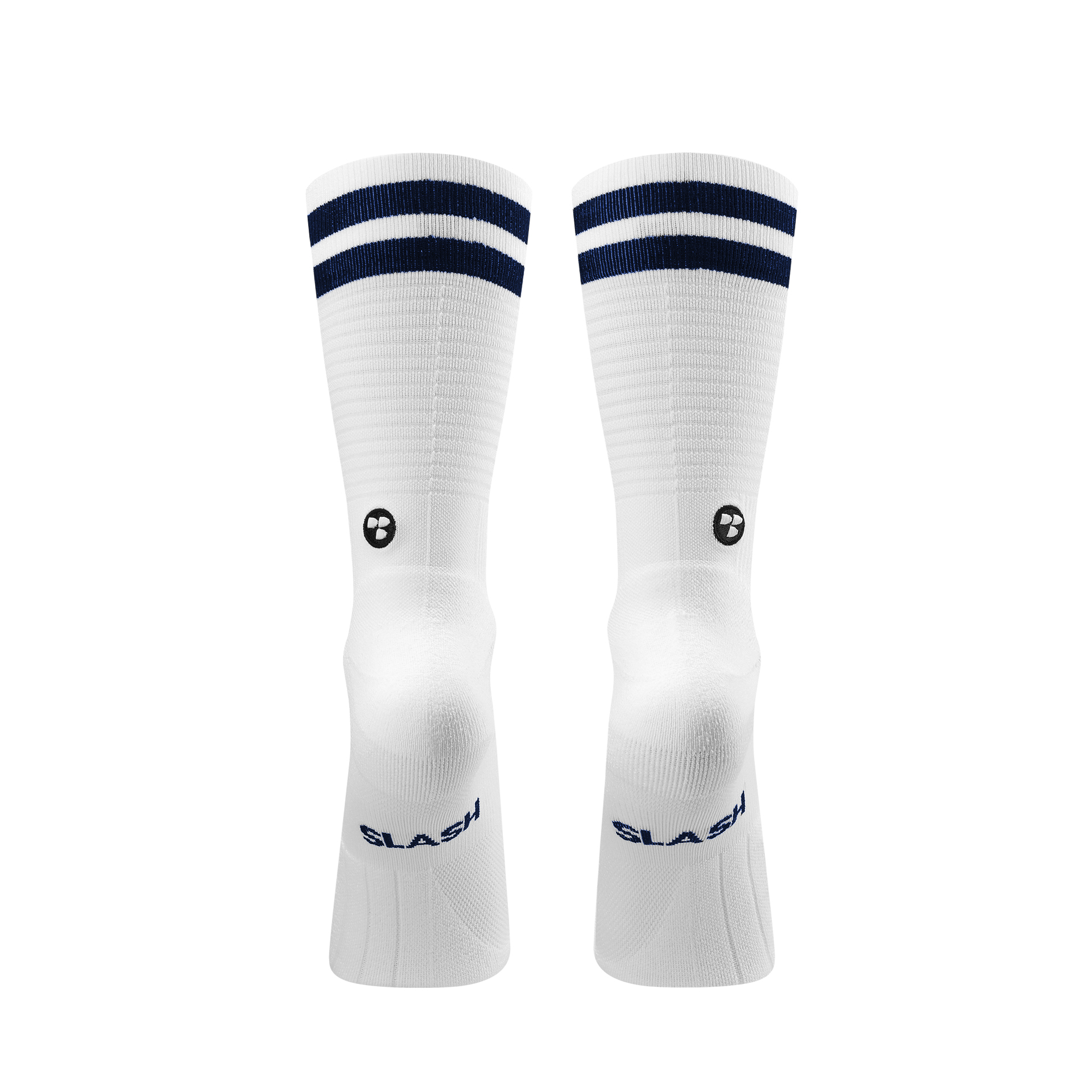 Personal Best Run - Performance Sock - Double Slash - White Navy