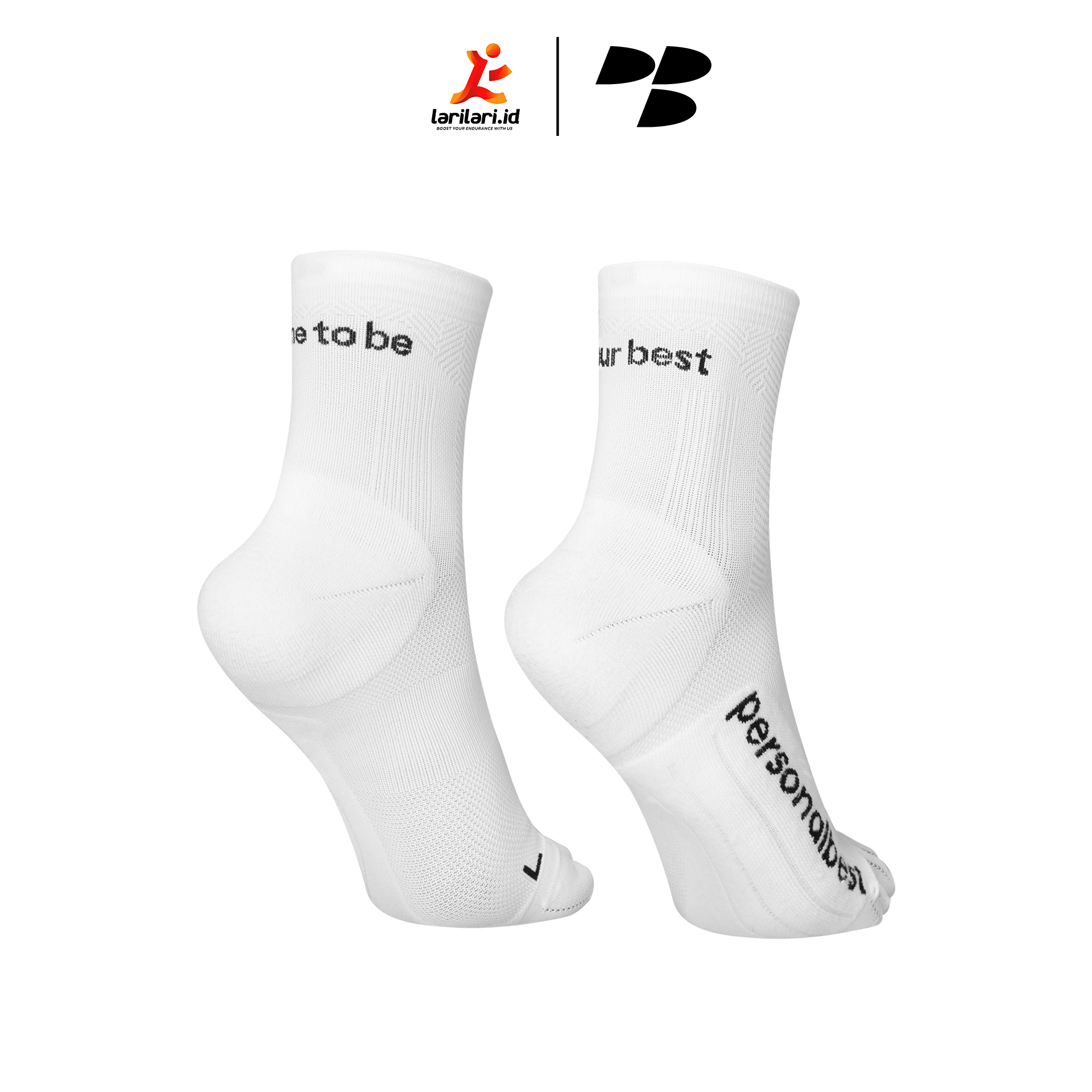 Personal Best Run - Performance Sock - 5 Finger - White
