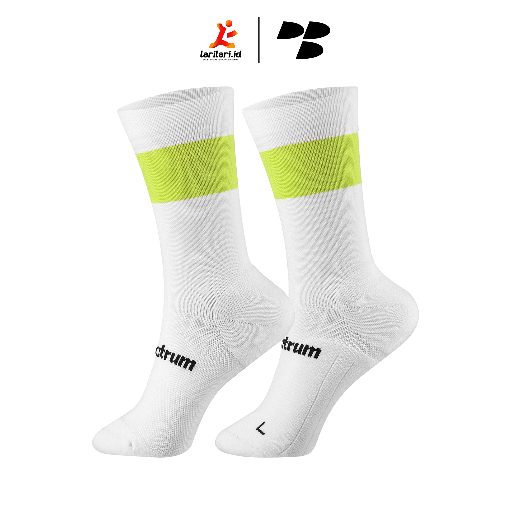 Personal Best Run - Spectrum Crew Sock - White Venom