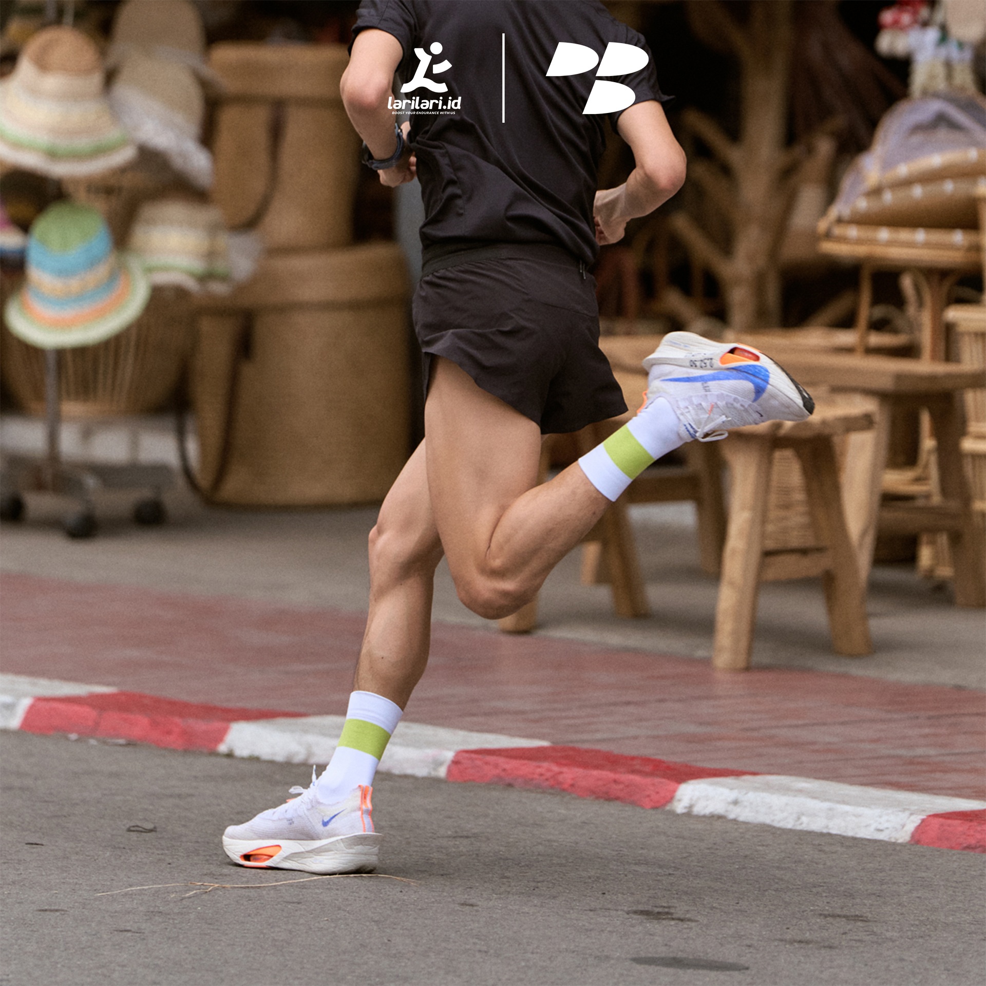 Personal Best Run - Spectrum Crew Sock - White Venom