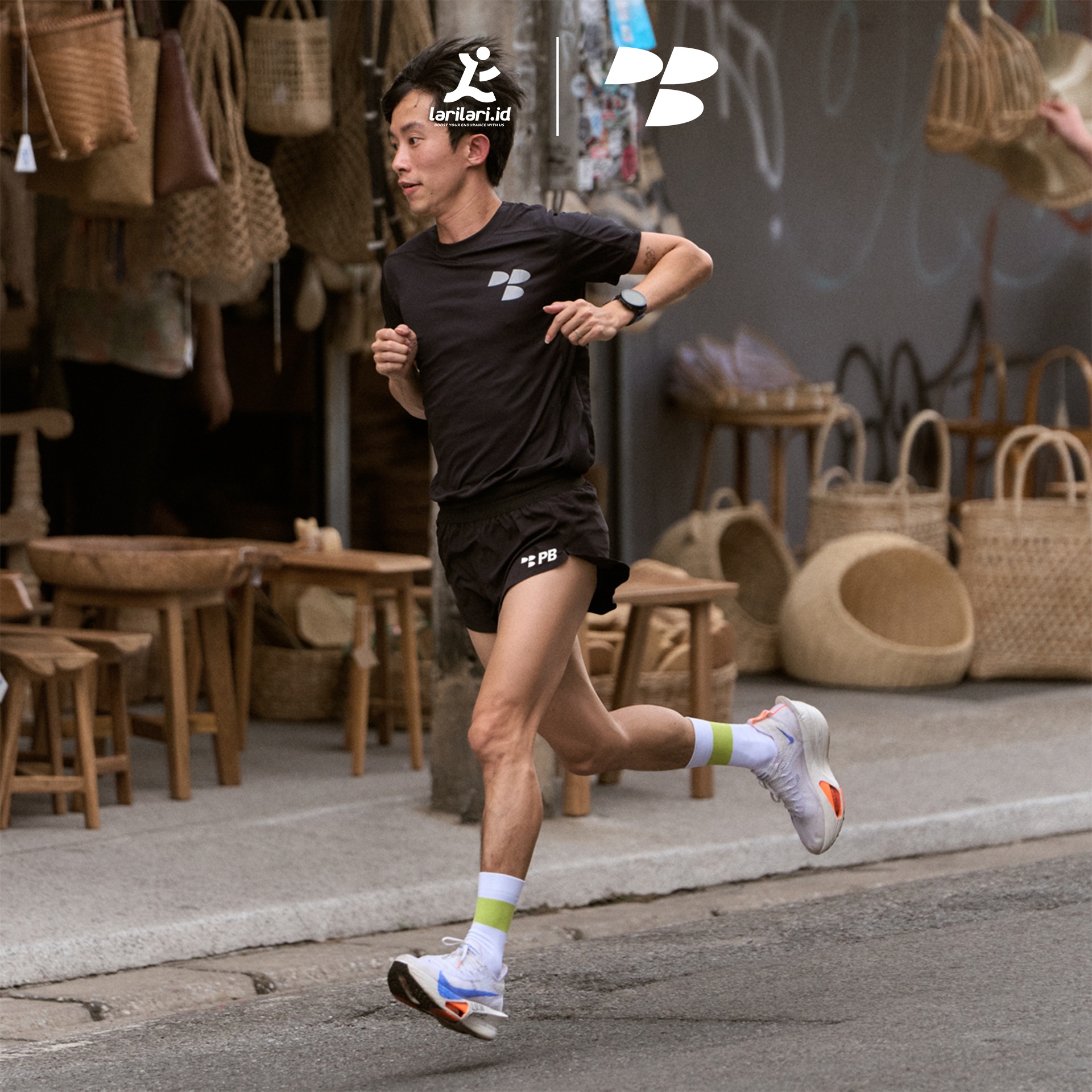 Personal Best Run - Spectrum Crew Sock - White Venom